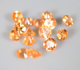 Набор из 15 спессартинов гранатов 2,4 карата 