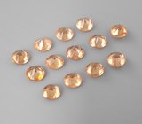 Набор из 13 спессартинов гранатов 2,13 карата 