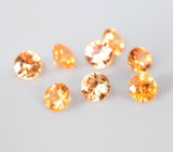 Набор из 8 спессартинов гранатов 1,41 карата 