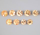 Набор из 9 спессартинов гранатов 1,55 карата 