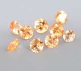 Набор из 9 спессартинов гранатов 1,55 карата 