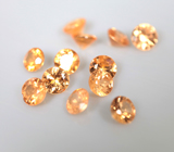 Набор из 12 спессартинов гранатов 2,11 карата 