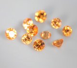 Набор из 10 спессартинов гранатов 1,36 карата 