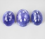 Крупный! Набор из 3 танзанитов 42,69 карата 