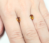 Пара желтых турмалинов 1,36 карата 