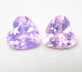Пара чистейших лавандовых аметистов 13,21 карата 