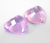 Пара чистейших лавандовых аметистов 13,21 карата