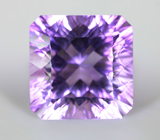 Крупный аметист высокой чистоты лазерной огранки 22,81 карата 