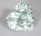 Чистейший крупный платиново-зеленый аметист лазерной огранки 25,66 карата 