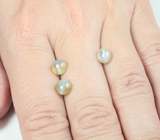 Редкий набор из 3 хризобериллов с эффектом кошачьего глаза 4,43 карата 