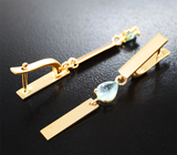 Серьги с параиба турмалинами 0,68 карата Золото