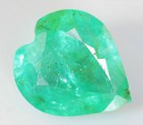 Кулон с изумрудом редкой огранки 0,89 карата и бриллиантом