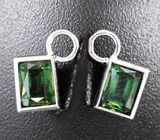 Серьги с полихромными "неоновыми" апатитами 6,39 карата