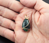 Золотой кулон с крупным контрастным мау-сит-ситом 20,74 карата Золото