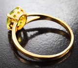 Золотое кольцо cо сверкающим сфеном 2,23 карата