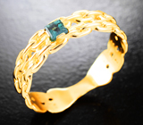 Золотое кольцо с чистейшим уральским александритом красивейшего цвета 1,17 карата