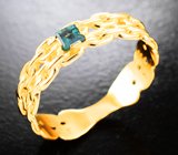 Золотое кольцо с чистейшим уральским александритом красивейшего цвета 1,17 карата