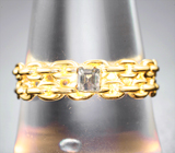 Золотое кольцо с чистейшим уральским александритом красивейшего цвета 1,17 карата