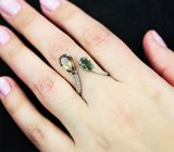 Золотое кольцо с турмалинами 2,79 карата и лейкосапфирами