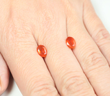 Пара мексиканских ограненных "огненных" опалов 1,25 карата 