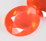 Пара мексиканских ограненных "огненных" опалов 1,9 карата 
