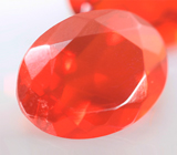 Пара мексиканских ограненных "огненных" опалов 1,57 карата 