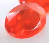 Пара мексиканских ограненных "огненных" опалов 1,57 карата