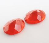 Пара мексиканских ограненных "огненных" опалов 1,57 карата 