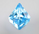 Чистейший крупный голубой Swiss топаз авторской огранки 12,01 карата 