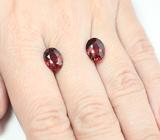 Пара пиропов гранатов 6,06 карата 