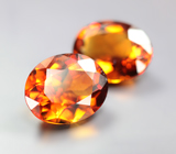 Пара чистейших цитринов мадейра 5,54 карата 