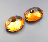 Пара чистейших цитринов мадейра 5,54 карата 