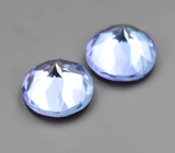 Пара танзанитов высокой чистоты 1,09 карата 