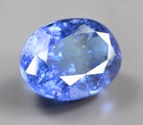 Крупный насыщенный ярко-синий танзанит 10,27 карата 