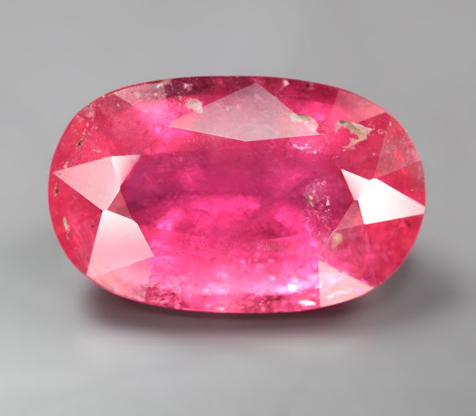 Крупный пурпурно-розовый рубеллит турмалин 9,91 карата