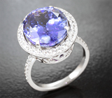 Комплект с танзанитами 19,32 карата и бесцветными цирконами Золото