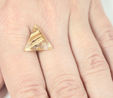 Рутиловый кварц авторской огранки 4,87 карата 