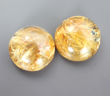 Крупная пара рутилового кварца 26,16 карата 