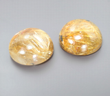 Крупная пара рутилового кварца 26,16 карата 