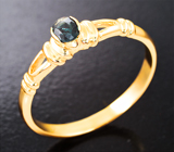 Золотое кольцо с насыщенным уральским александритом 0,16 карата Золото