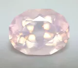 Кольцо с чистейшим крупным розовым кварцем эффектной огранки 15,48 карата