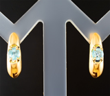 Серьги с параиба турмалинами 0,63 карата 