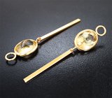 Подвесы для серег с цитринами 7,26 карата