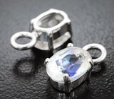Подвесы для серег с ограненным лунным камнем 3,01 карата