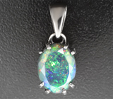 Кулон с ограненным черным опалом 3,01 карата Серебро 925