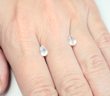 Пара ограненных лунных камней 1,17 карата 