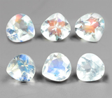 Набор из 6 ограненных лунных камней 2,34 карата 