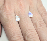 Пара ограненных лунных камней 2,91 карата 