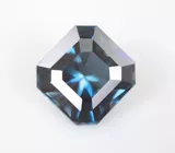 Кольцо с чистейшим синим London топазом авторской огранки 2,86 карата и лейкосапфирами