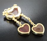 Брошь/кулон с аммолитами аммонитов, разноцветными сапфирами и цаворитами гранатами